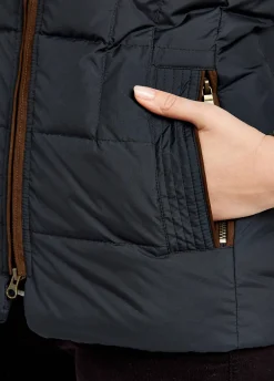 Spiddal Quilted Gilet - Navy Multi