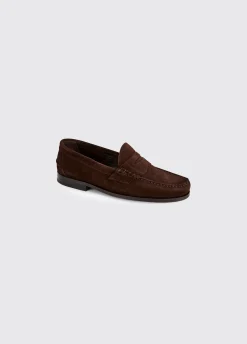Stanford Men’s Suede Penny Loafer - Cigar