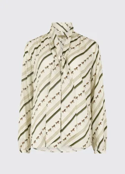 Sweetalison Women's tie-neck blouse - Ivory