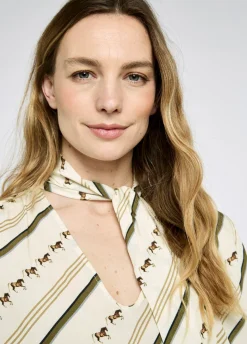 Sweetalison Women's tie-neck blouse - Ivory