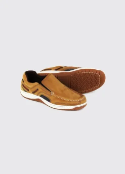 Yacht Men's Slip-On Deck Shoe - Brown