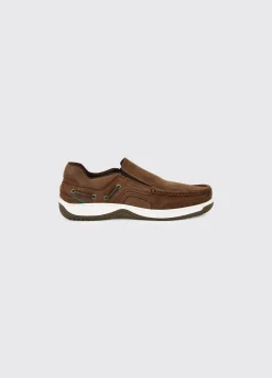 Yacht Men's Slip-On Deck Shoe - Walnut